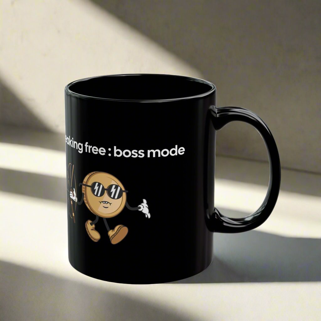 Breaking Free : Boss Mode - Black Mug (11oz)