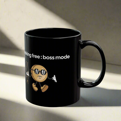 Breaking Free : Boss Mode - Black Mug (11oz)