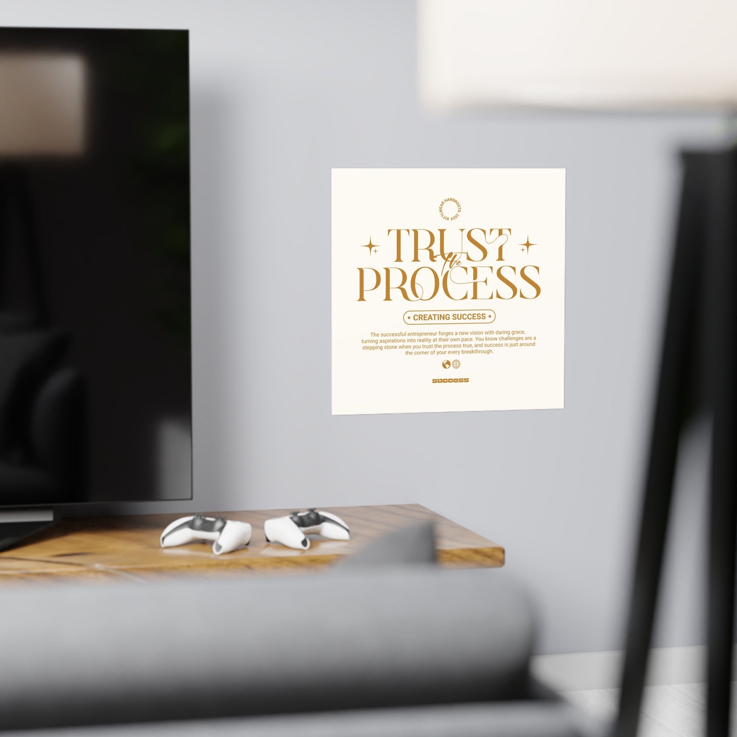 Trust The Process - Graphic Design Wall Art - Matte Paper Poster