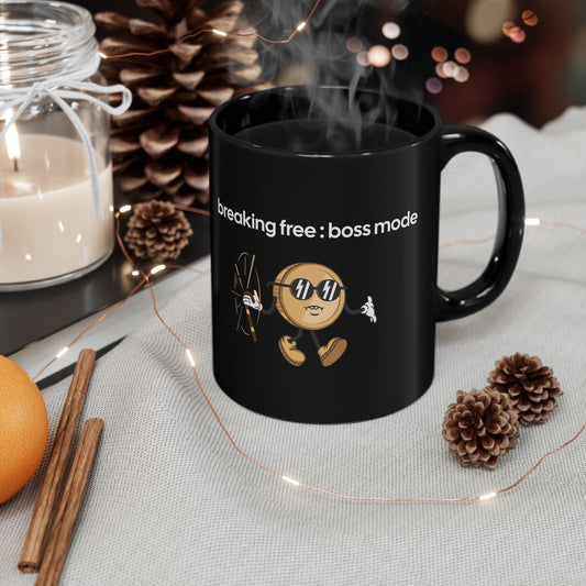 Breaking Free : Boss Mode - Black Mug (11oz)