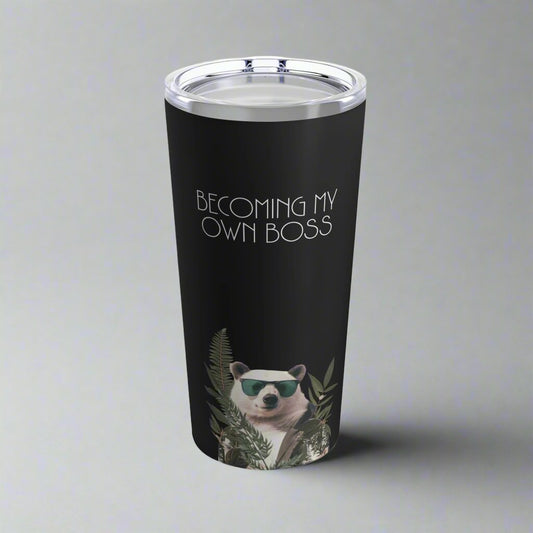 Becoming My Own Boss - Black Tumbler for Hot or Cold Beverages